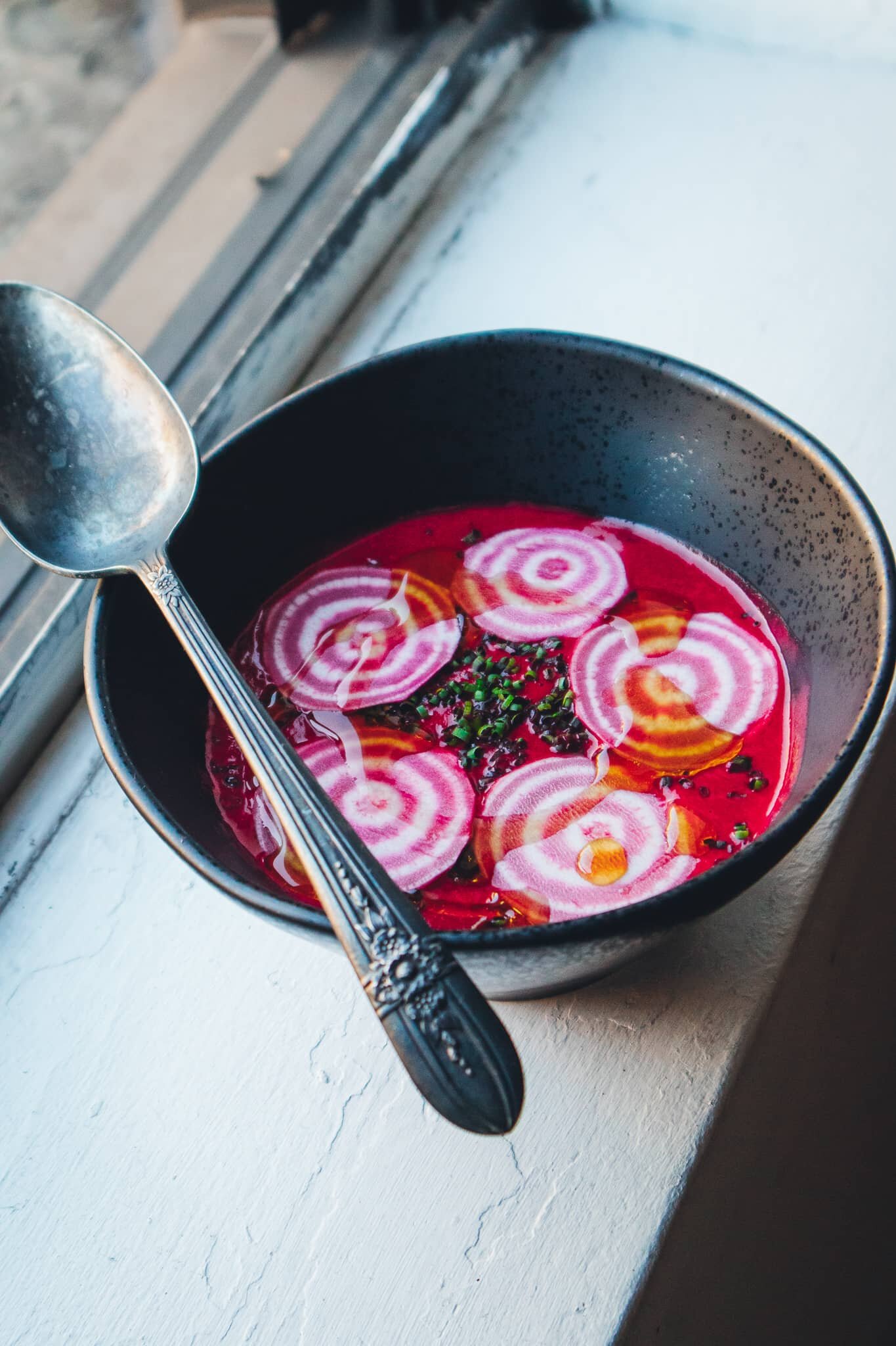 Cold Beet Soup with Fennel